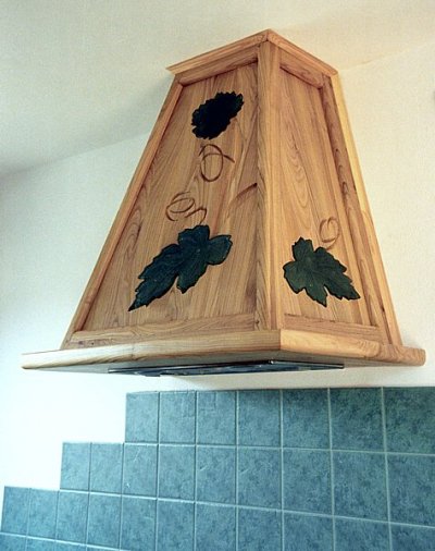 Meble drewniane kuchenne unikatowe szkło fusing. #1117