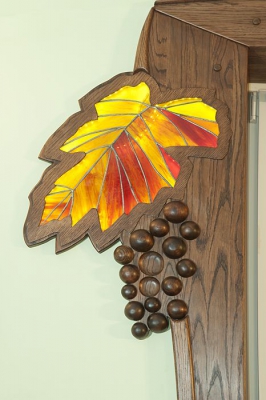 witraz drzwi drewnianych. #11714