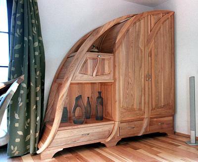 Meble drewniane salonowe szafa z drewna unikatowa artystyczna na wymiar. #2025