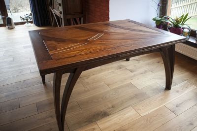 debowy stół rozkladany z drewna rysunek blatu #2078