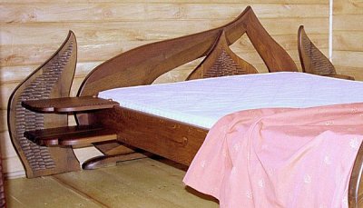 Meble z drewna do sypialni lozko drewniane unikatowe artystyczne autorskie. #3052
