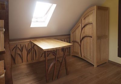 szafa biurko unikatowe drewniane. #3176