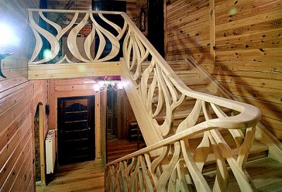 drewniana-unikatowa-barierka-schodów #5063